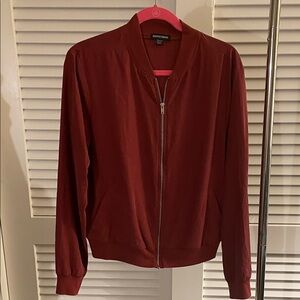 American Apparel Burgundy Bomber Jacket